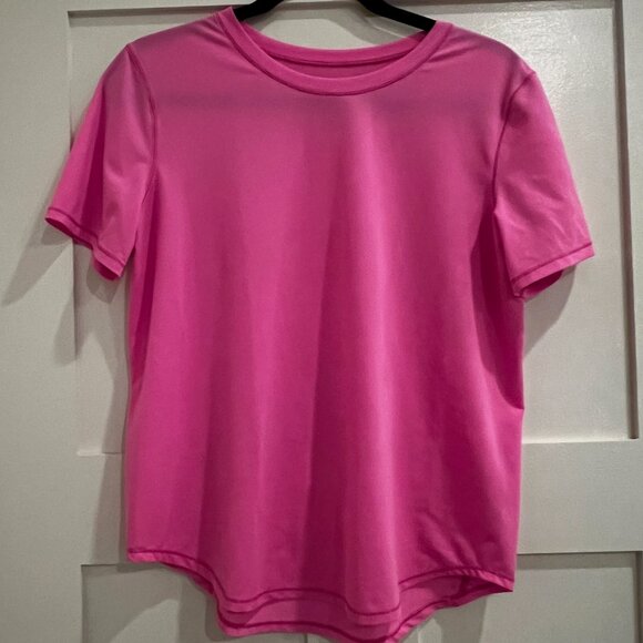 Lululemon High Neck Running and Training T-Shirt Pow Pink Light  Size 4 - Picture 1 of 7